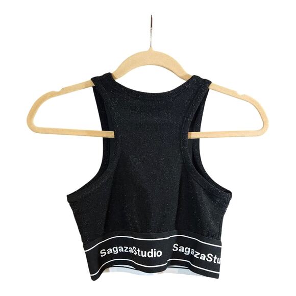 Sagaza Studio x Trendyol Sparkly Knitted Bustier Cropped Tank Top Women's US 2 - Picture 6 of 8